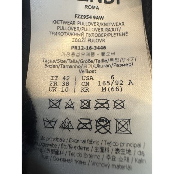 FENDI black Silk Short Sleeve Shirt With Leather Embellishment - Picture 11 of 16